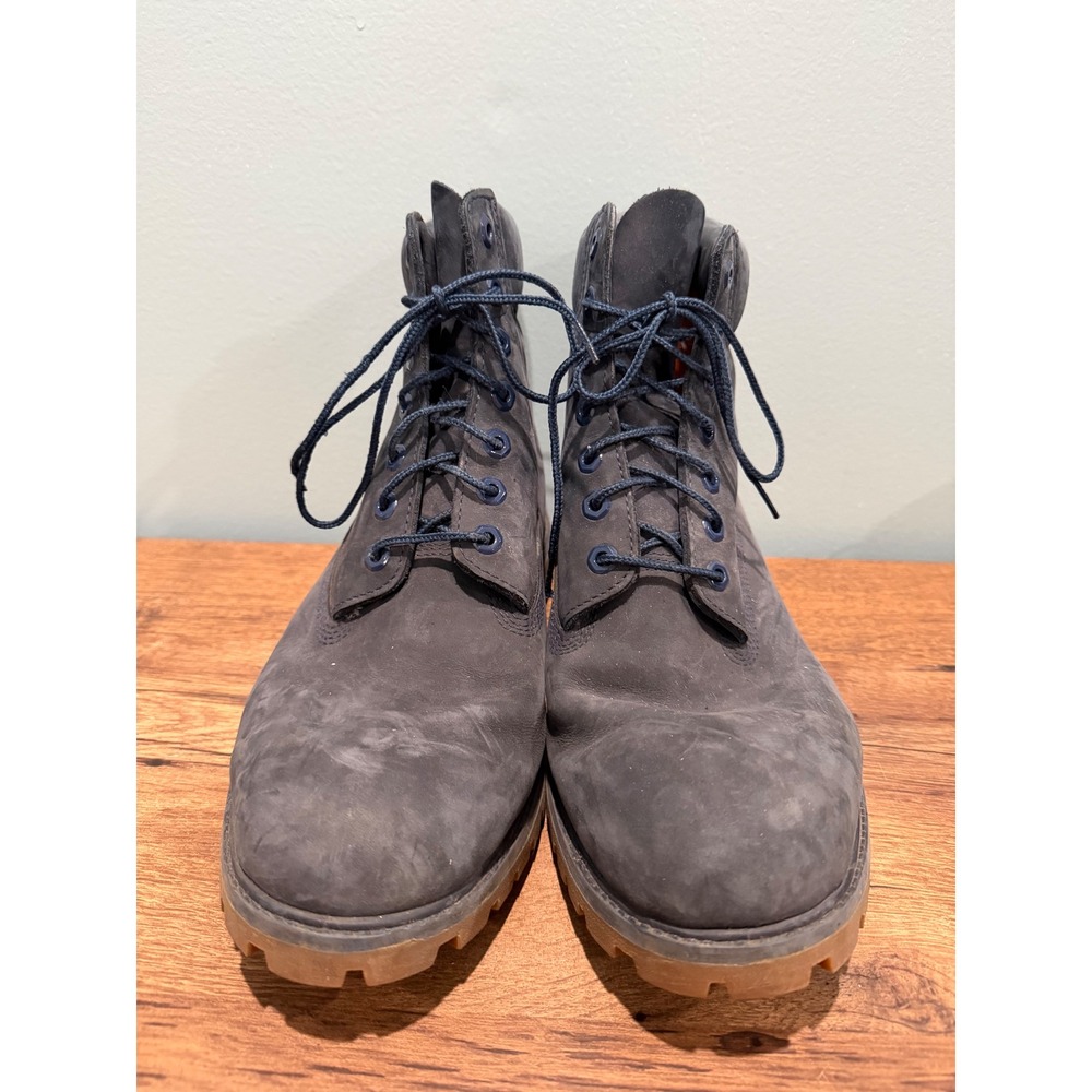 Timberland 6 Inch Premium Blue Gray Nubuck Waterproof Boots A3698 Mens 11.5
